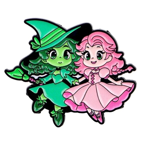 Wicked Jewelry - Elphaba and Glinda “Wicked” Enamel Pin Brooch (BRAND-NEW & SO CUTE!)